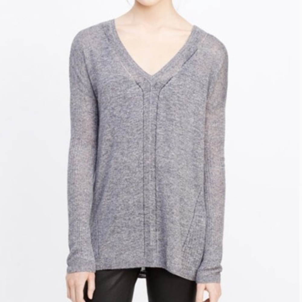 Vince women XS lightweight Ladder Stitch sweater minimalist